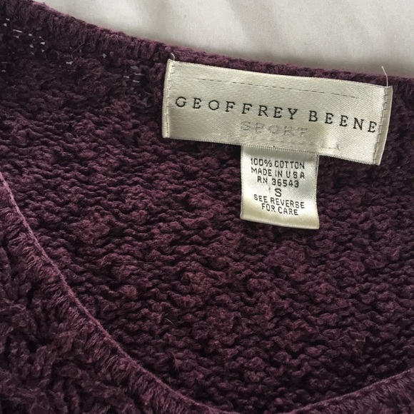 Geoffrey Beene Plum Sweater! - Picture 3 of 6
